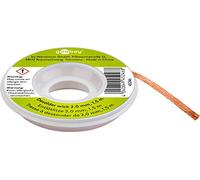 goobay 45246 Tresse à dessouder 2mm / cuivre pur Fil à dessouder pour enlever l'étain de soudure/Dessouder Conductivité thermique idéale/Tresse à souder Bobine / 1,5 m