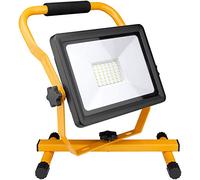 Goobay 49983 Projecteur de chantier à LED avec pied pour intérieur et extérieur, pied en métal, lumière froide 30 W