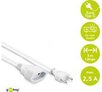 Goobay Rallonge euro blanche - 3m