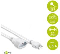 Goobay Rallonge euro blanche - 5 m