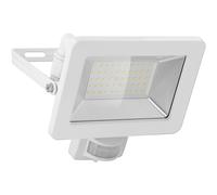 goobay 53884 Projecteur LED avec détecteur de mouvement extérieur 50 W - Capteur PIR IP44 - Lumière blanche neutre 4250 lm - Montage mural - Spot de jardin - Blanc