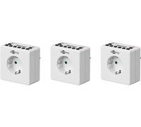 Goobay 55542 Set de 3 : Horloge programmable numérique, 3 pièces dans un carton, blanc -précise d'appareils électroniques avec un design discret