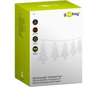 goobay 57947 Guirlande lumineuse LED avec fonction minuterie Fonction batterie - Sapin de Noël à suspendre - Guirlande lumineuse d'intérieur avec 10 LED - Blanc chaud (3000K) - IP20
