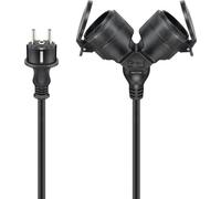 Goobay 65436 power extension 25 m 2 AC outlet(s) Outdoor Black