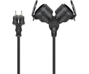 Goobay 65436 power extension 25 m 2 AC outlet(s) Outdoor Black