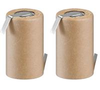 goobay 72874 Sub-C, 2000 mAh Batterie Nickel-métal-hydrure (NiMH), 1,2 V, Carton, Cosses à souder (Z) (Lot de 2)
