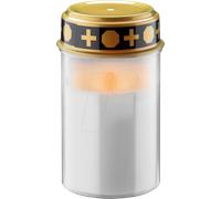 GOOBAY 74367 - Lumière tombale LED blanche avec flamme scintillante, fonction m