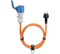 goobay Câble Adaptateur CEE pour Caravane, 5 m, Prise avec Contact de Protection vers Prise CEE avec Couvercle de Fermeture, IP44, câble de Camping, Camping-Car et Caravane 76219