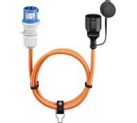 GOOBAY 76223 - 1,5m Camping Fiche CEE > Prise de terre 16A/230V orange