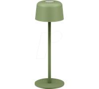 goobay lampe de table LED sans fil 25 cm, 3 niveaux de luminosité, contrôle tactile, 150 lm, 3000 K, blanc chaud, IP44, boîtier métallique, y compris câble de charge USB-C - vert, 77677
