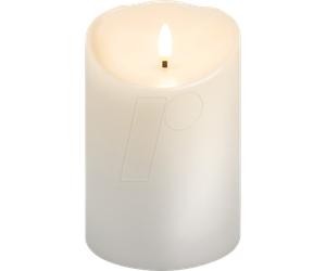 GOOBAY 77776 - Bougie LED vraie cire, blanc, blanc chaud avec minuterie 10x15 c
