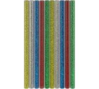 goobay 77855 Lot de 10 bâtons de colle chaude à paillettes pour pistolets à colle standard Séchage rapide 11 x 200 mm 5 couleurs