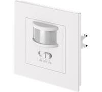 goobay Détecteur de mouvement intérieur, IP20, blanc - Encastré pour montage mural, angle de détection de 160°, capteur PIR, interrupteur avec détecteur de mouvement, intégration facile dans le design