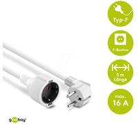 Rallonge secteur blanche 5m 1,5mm2 2 P+T