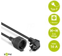 GOOBAY 93094 - Verlängerung Schutzkontakt, 5 m, Schwarz