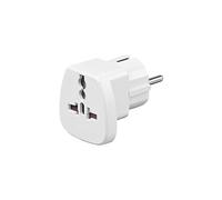 goobay - Adaptateur pour prise d'alimentation - power CEE 7/7 (M) pour BS 1363, NEMA 5-15, SEV 1011, CEI 23-16 (F) - blanc
