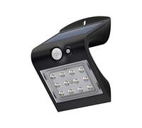 goobay Applique/Lampe Murale Solaire LED Extérieur - Détecteur de mouvement - IP 65 - Etanche - Sans Fil -Lumière vive - Batterie Li-Ion - 1200 mAh - 3 Modes d'éclairage - 1,5 watts - Couleur noir