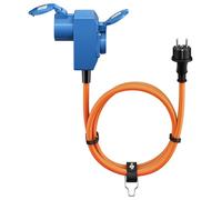 Goobay Câble adaptateur CEE pour camping-car et caravane 76222 – 1,5 m, prise 90° avec couvercles