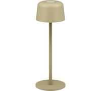 Goobay Lampe de table LED sans fil 25 cm, 3 niveaux, tactile, 150 lm, 3000K, IP44, USB-C, beige