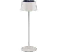 goobay Lampe de table LED solaire à intensité variable en continu, commande tactile/lampe de table LED sans fil pour l'intérieur et l'extérieur IP44/150 lm et 3000 K blanc chaud, USB-C/blanc 73929