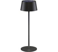 goobay Lampe de table LED solaire à intensité variable en continu, commande tactile/lampe de table LED sans fil pour l'intérieur et l'extérieur IP44/150 lm et 3000 K blanc chaud, USB-C/noir 72026