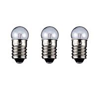 GOOBAY Lot de 3 Ampoules Globulaire 0.6 W Culot E10, 6 V (DC) 100 mA H24 mm