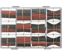 goobay Lot de 560 gaines thermorétractables, 2 couleurs, 12 tailles, 2:1 pour isolation de câbles et réparation de câbles, assortiment de gaines thermorétractables avec boîte pour isolation électrique