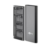 goobay Lot de tournevis 24 en 1 - Mini outil portable avec jeu d'embouts de précision - Kit de réparation pour MacBook, ordinateur portable, PS4, PS5, iPhone, lunettes, montres, Switch, Xbox, PC
