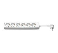 Goobay Multiprise 6 prises (type F, CEE 7/3) - 3 m - Blanc