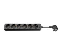 Goobay Multiprise 6 prises (type F, CEE 7/3) - 3 m - Noir