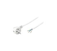 Goobay Câble D'Alimentation Avec Fiche De Protection, 2 M, Blanc