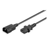 goobay - Rallonge de câble d'alimentation - IEC 60320 C14 pour power IEC 60320 C13 - CA 250 V - 10 A - 3 m - noir Noir G