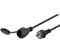 Goobay Rallonge électrique extérieure Goobay 25 m noire IP44