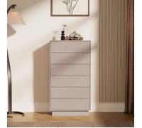 GOOBUY Commode à 6 Tiroirs 60cm, Surface Motif Spécial Gravure avec Une Touche Soyeuse, Grand Espace Rangement, Cachemire