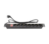 Good Connections Multiprise 19" (48,30 cm) 1UH – 8x Schuko avec interrupteur CEE 7/3 1,80 m