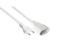 Good Connections Rallonge Euro - 1 m - Fiche Euro type C (droite) vers prise Euro (droite) - Conducteur en cuivre CU - Section de fil 0,75 mm² P0300-W010 Blanc