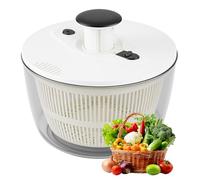 Good Grips Grande essoreuse à salade 5 l - Utilisation à une main - Séchoir à salade avec fonction d'arrêt - Panier amovible - Passe au lave-vaisselle - Passoire de cuisine multifonction pour salade