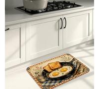 Good Morning Tapis de cuisine pour sol - Tapis doux et rustique - Coussin à ressort confortable et lavable - Décoration pour évier, buanderie, salle de bain (40,6 x 61 cm)
