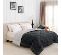 Good Nite Couette sans Housse de Couette King Size 10,5 Tog - 230 x 220 cm - Réversible avec languettes d'angle, Lavable en Machine - pour Toutes Les Saisons - Gris foncé et Gris Clair