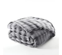 Good Nite Couverture douillette en polaire à bulles - Gris - 130 x 150 cm | Couverture de canapé chaude pour salon et chambre à coucher, couverture douillette, couvre-lit