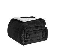Good Nite Couverture Polaire Moelleuse et Douce pour canapé, Couvre-lit, Voyage, Lavable en Machine, 150 x 200 cm, Noir, Taille Double