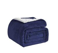 Good Nite Couverture Polaire Moelleuse et Douce, pour canapé, Couvre-lit, Voyage, Lavable en Machine, très Grand lit, Bleu Marine (200 x 230 cm, Bleu Marine)