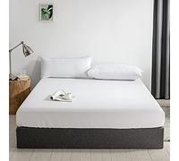 Good Nite Drap Housse 90x200cm Blanc Microfibre Poche Extra Profonde 30cm Doux et Respirant Lavable en Machine