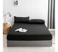 Good Nite Drap Housse 90x200cm Noir Microfibre Poche Extra Profonde 30cm Doux et Respirant Lavable en Machine