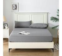 Good Nite Drap-Housse Doux et Respirant - Lavable en Machine - pour lit 1 Place, 2 Places, King Size, Super King Size - 25 cm de Profondeur (Gris foncé, Super King Size)