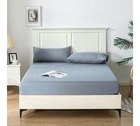 Good Nite Drap-Housse Doux et Respirant - Lavable en Machine - pour lit 1 Place, 2 Places, King Size, Super King Size - 25 cm de Profondeur (Gris, 2 Places)