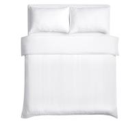 Good Nite Parure de lit 3 pièces en Microfibre brossée Ultra Douce avec Sangles d'angle et taies d'oreiller pour très Grand lit (Blanc, très Grand lit)