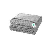 Good Nite Plaid Flanelle Couverture Chaude de Lit 200x230cm Gris | Plaid Polaire Double-Face pour Chambre, Salon et Canapé, Couverture Déco Toutes Saisons, Voyage, Camping, Cadeau