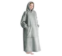 Good Nite Pull Plaid a Capuche Femme & Homme Sweat à Capuche,Couverture Sweat Plaid Avec Grandes Poches,Blanket Hoodie,Tissu Sherpa Doux et Chaud,Adulte (90x130cm)