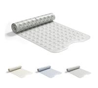 Good Nite Tapis de Bain Antiderapant Tapis de Baignoire Anti Glisse avec Ventouse Tapis antidérapant Baignoire résistant aux moisissures Lavable en Machine Gris 101x40cm